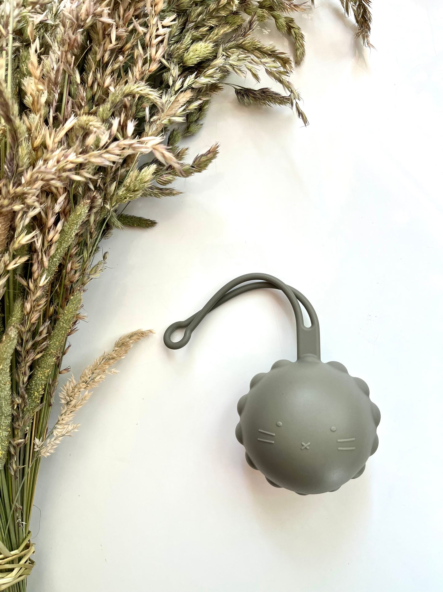 Schnullerbox - löwenkopf moosgrün