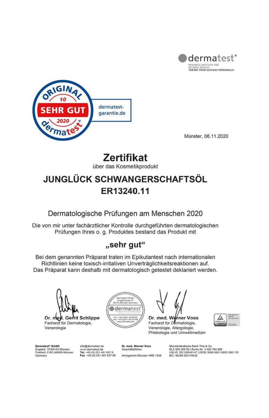 Junglück SCHWANGERSCHAFTS ÖL