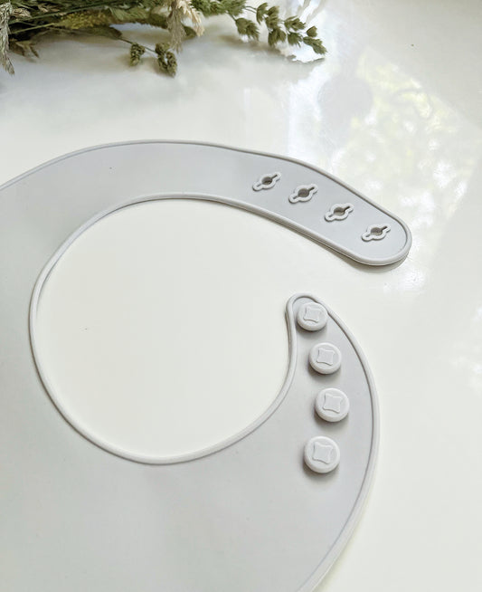 Silikon Lätzchen - hellgrau