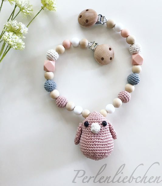 Kinderwagenkette BIRDY - altrosa