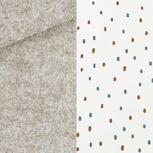 Einschlagedecke Wollwalk - creme meliert